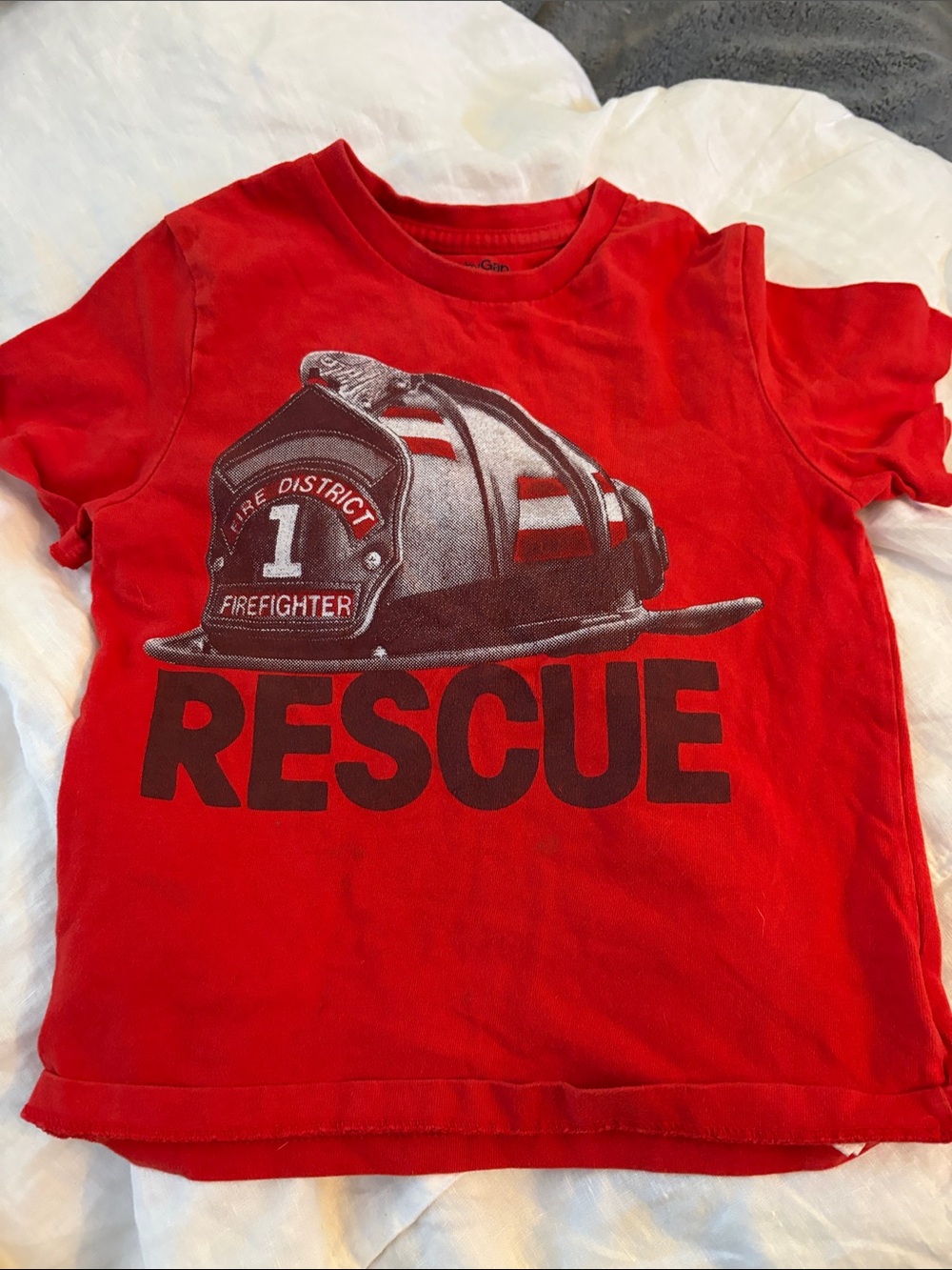 GAP Kids Red Firefighter Rescue Graphic Tee